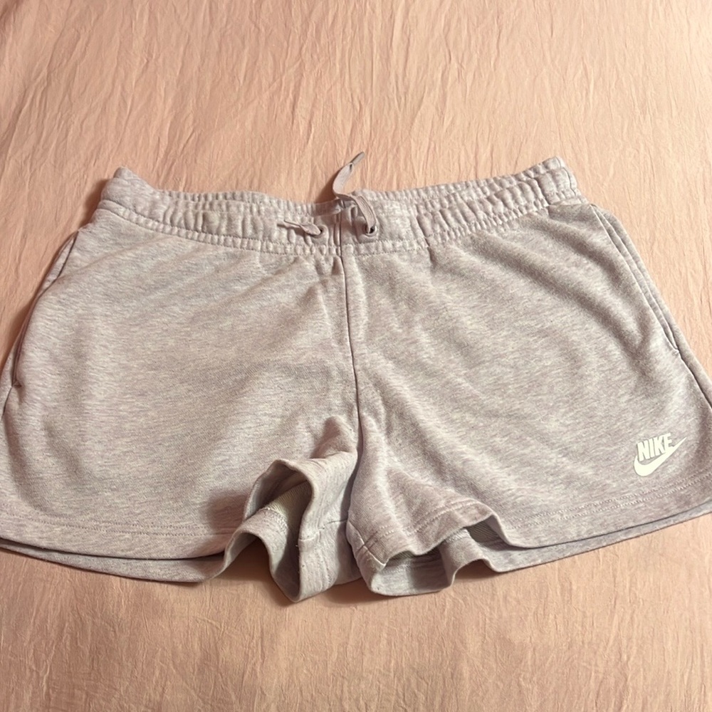 nike women purple fleece club shorts